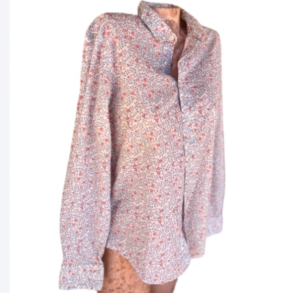 Stile Benetton Long Sleeve Floral Print Button-Down Shirt - Picture 4 of 7